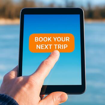 Блокнот с планом следующего ледяного тура и кружка на столе