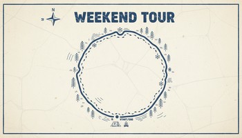 Схема короткого выходного тура по льду с одной базовой точкой