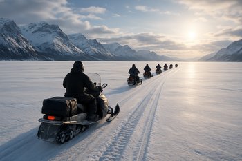 Мини-иконка с длинным ледяным маршрутом и отметками ночёвок