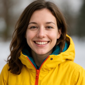 Гостья FrozenLake Tours стоит на льду рядом с лункой